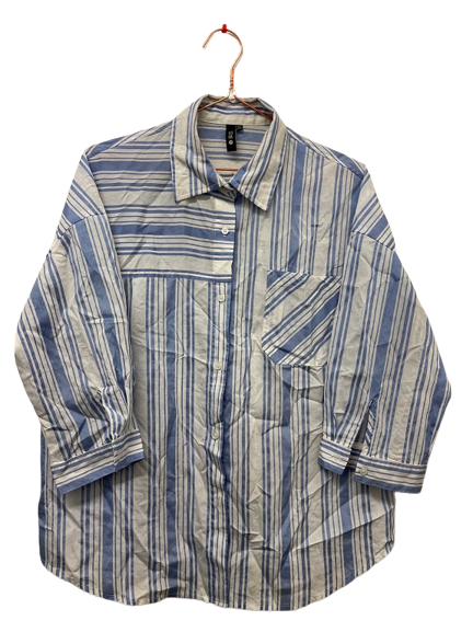 Rubynee Vintage y2k womens blue stripped shirt size XL