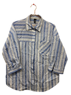 Rubynee Vintage y2k womens blue stripped shirt size XL