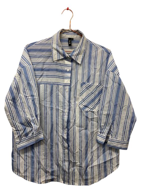 Rubynee Vintage y2k womens blue stripped shirt size XL