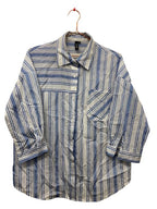 Rubynee Vintage y2k womens blue stripped shirt size XL