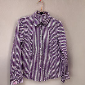 Rubynee Vintage y2k womens jaeger purple stripe shirt size 12