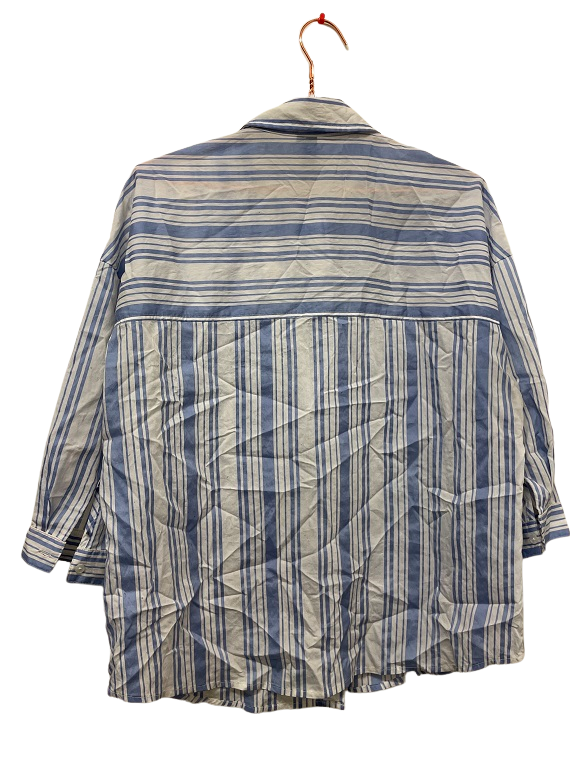 Rubynee Vintage y2k womens blue stripped shirt size XL