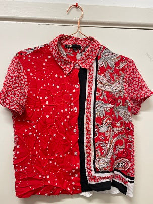 Rubynee Vintage y2k red short sleeve shirt size XS