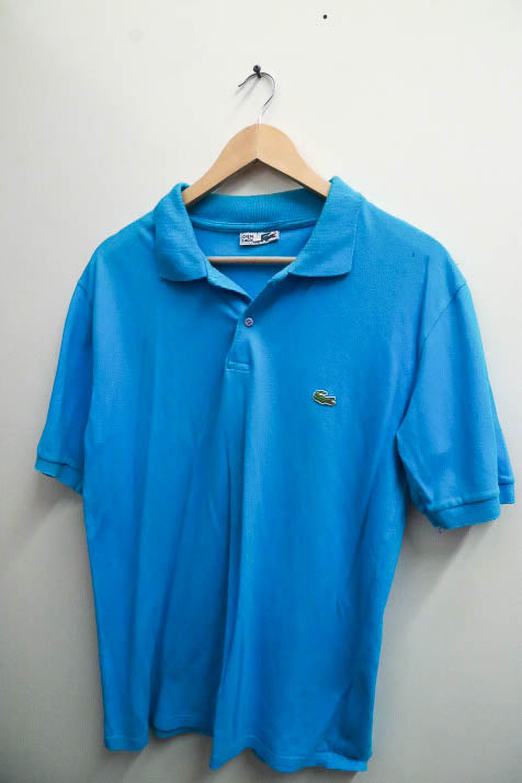 Vintage Lacoste original blue medium mens polo shirt