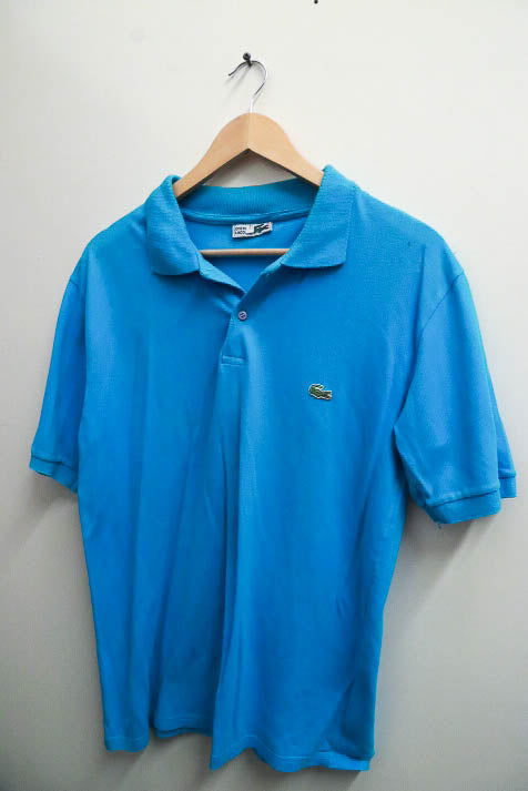 Vintage Lacoste original blue medium mens polo shirt