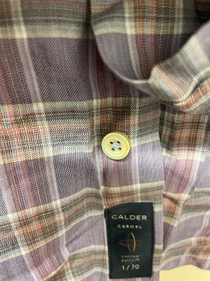 Rubynee Vintage y2k Calder Carmel mens purple checkered shirt size M