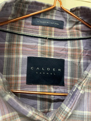 Rubynee Vintage y2k Calder Carmel mens purple checkered shirt size M