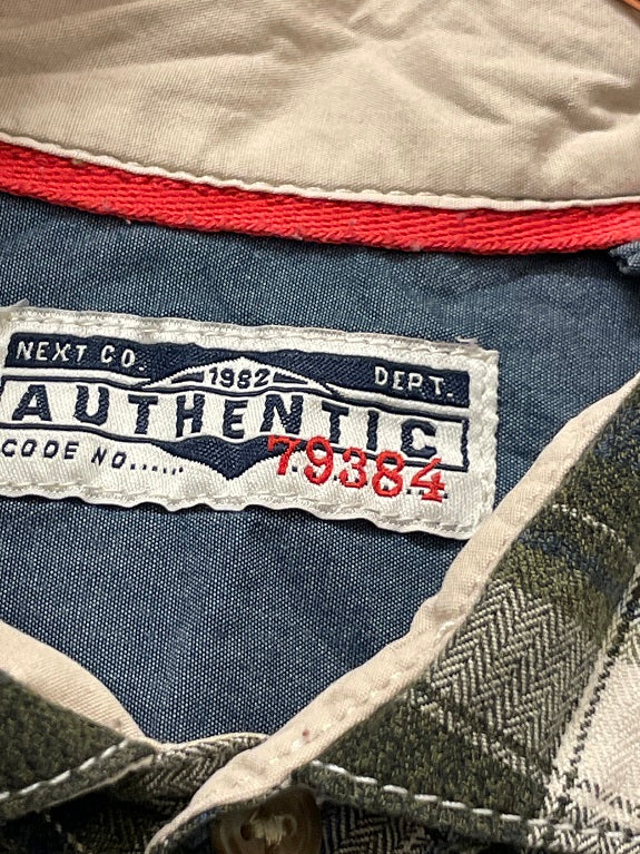 Rubynee Vintage y2k Next authentic regular fit green checkered shirts size M