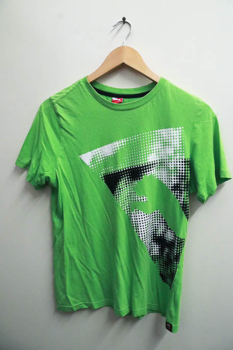 Vintage green puma medium tshirt
