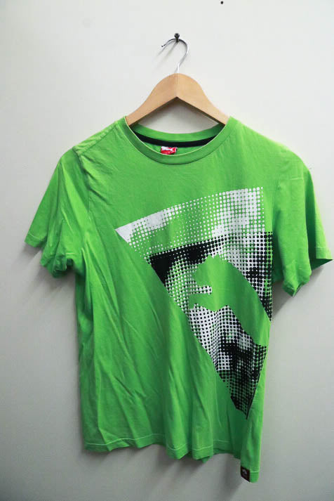 Vintage green puma medium tshirt