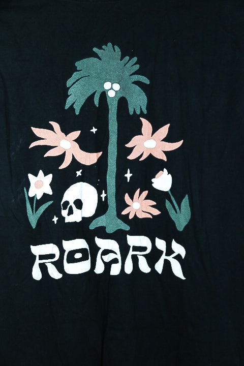 Vintage men ROARK Graphics 100% organic cotton premium black tees in L|L32 W21|SKU 6600