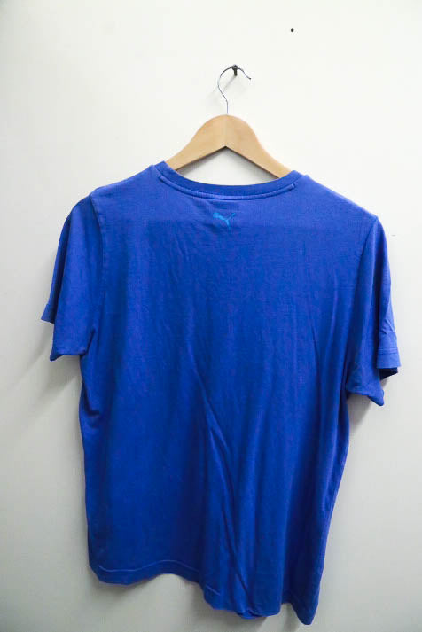 Vintage blue puma SS logo medium Tshirt