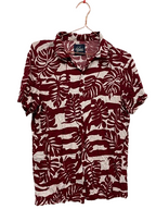 Rubynee Vintage y2k hotel bahamas red short sleeve shirt with floral print size S