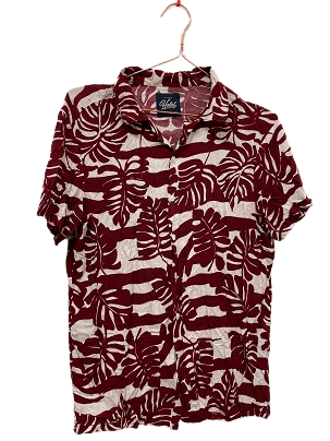 Rubynee Vintage y2k hotel bahamas red short sleeve shirt with floral print size S