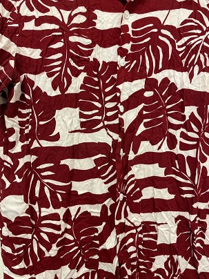 Rubynee Vintage y2k hotel bahamas red short sleeve shirt with floral print size S