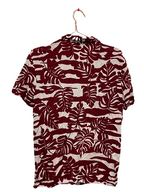 Rubynee Vintage y2k hotel bahamas red short sleeve shirt with floral print size S