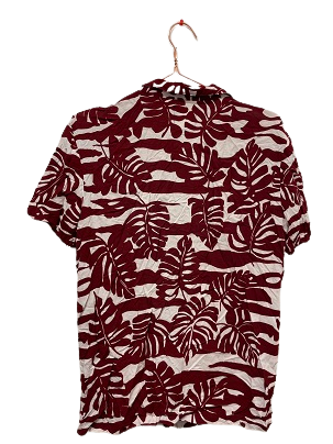 Rubynee Vintage y2k hotel bahamas red short sleeve shirt with floral print size S