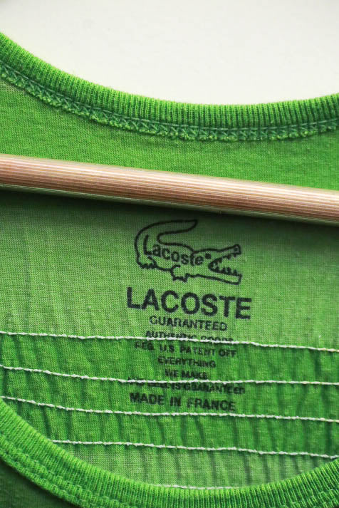 Vintage lacoste original green stripe tank top size M
