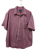 RUBYNEE Vintage y2k towncraft classic fit short sleeve blue and red checkered shirt size XL