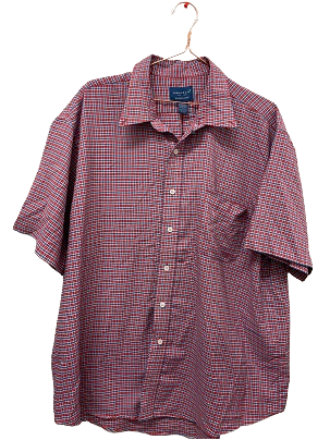 RUBYNEE Vintage y2k towncraft classic fit short sleeve blue and red checkered shirt size XL