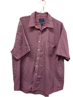 RUBYNEE Vintage y2k towncraft classic fit short sleeve blue and red checkered shirt size XL
