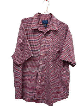 RUBYNEE Vintage y2k towncraft classic fit short sleeve blue and red checkered shirt size XL