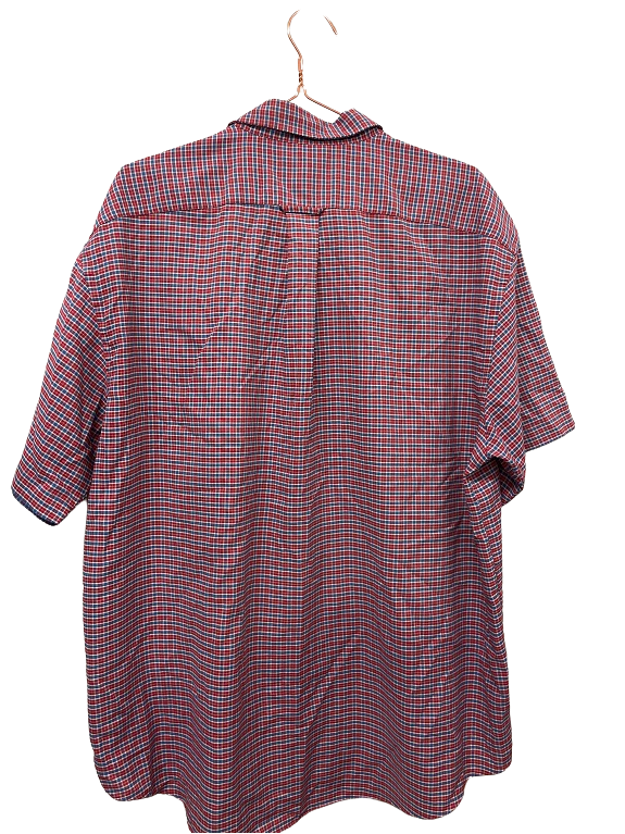 RUBYNEE Vintage y2k towncraft classic fit short sleeve blue and red checkered shirt size XL