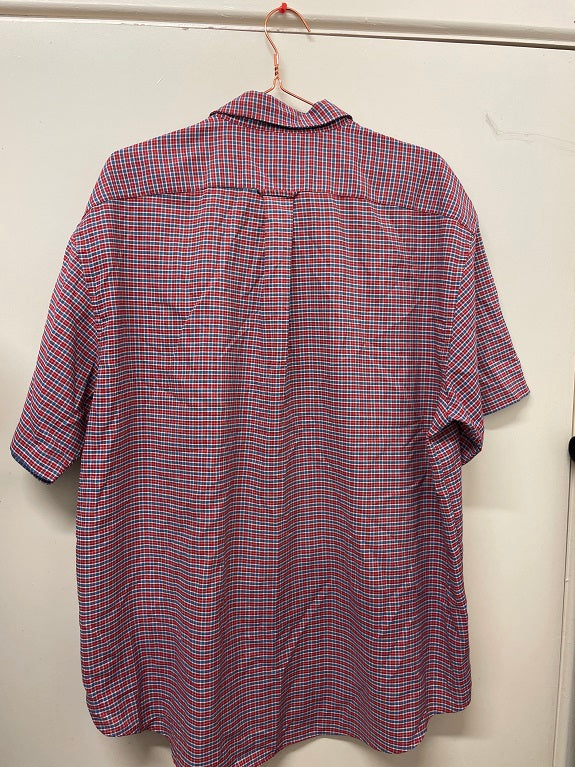 RUBYNEE Vintage y2k towncraft classic fit short sleeve blue and red checkered shirt size XL