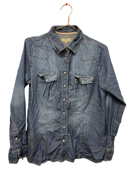 RUBYNEE Vintage y2k Papaya blue denim long sleeve shirt size 12