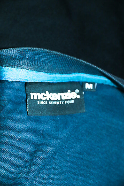 Vintage men Mckenzie original 90's navy blue graphics tees in M|L30 W20|SKU 6605