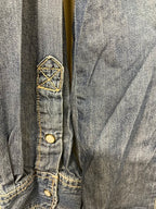 RUBYNEE Vintage y2k Papaya blue denim long sleeve shirt size 12
