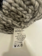 Rubynee Vintage y2k handmade knitted beanie grey hat