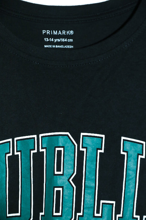 Vintage Kids 13-14YRS Primark Dublin Ireland black long sleeve tees|L27 W18|SKU 6606