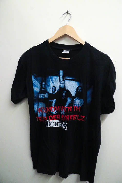 Vintage mens black graphics tshirt size M
