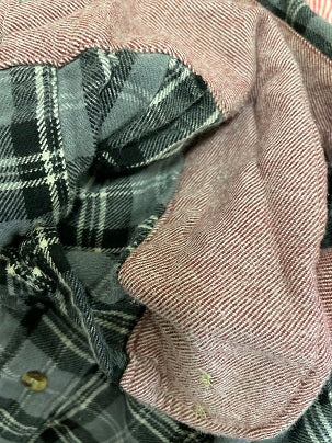 RUBYNEE Vintage y2k womens dunnes regular fit grey checkered long sleeve shirt size XL