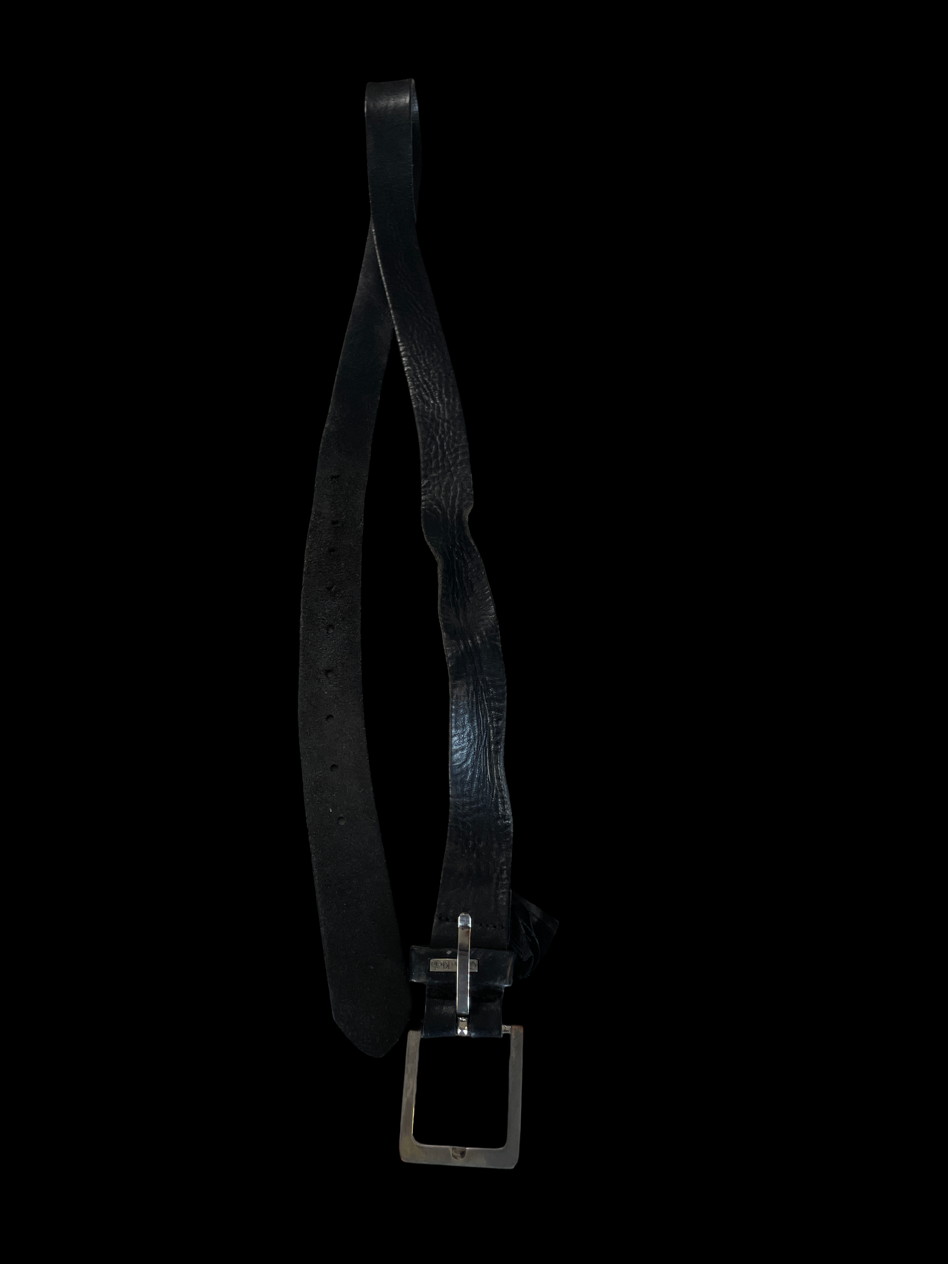 Calvin Klein Men's Belt | Vintage Leather Jeans Belt Black L50 (Est Size L-XL) SKU 5273