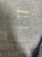 Rubynee  vintage Y2K Men's Dunnes Regular Fit Short Sleeves Blue Shirt