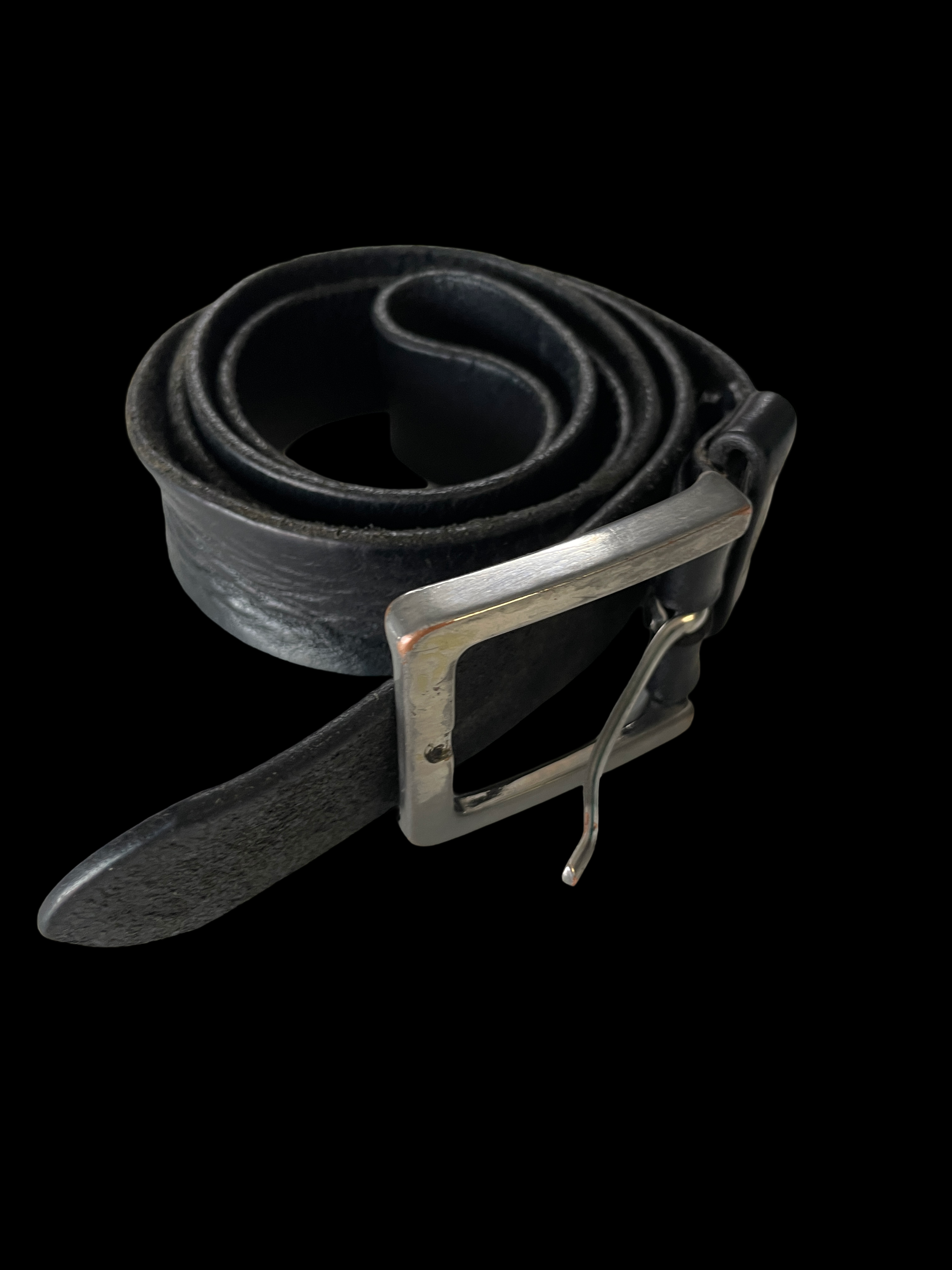 Calvin Klein Men's Belt | Vintage Leather Jeans Belt Black L50 (Est Size L-XL) SKU 5273