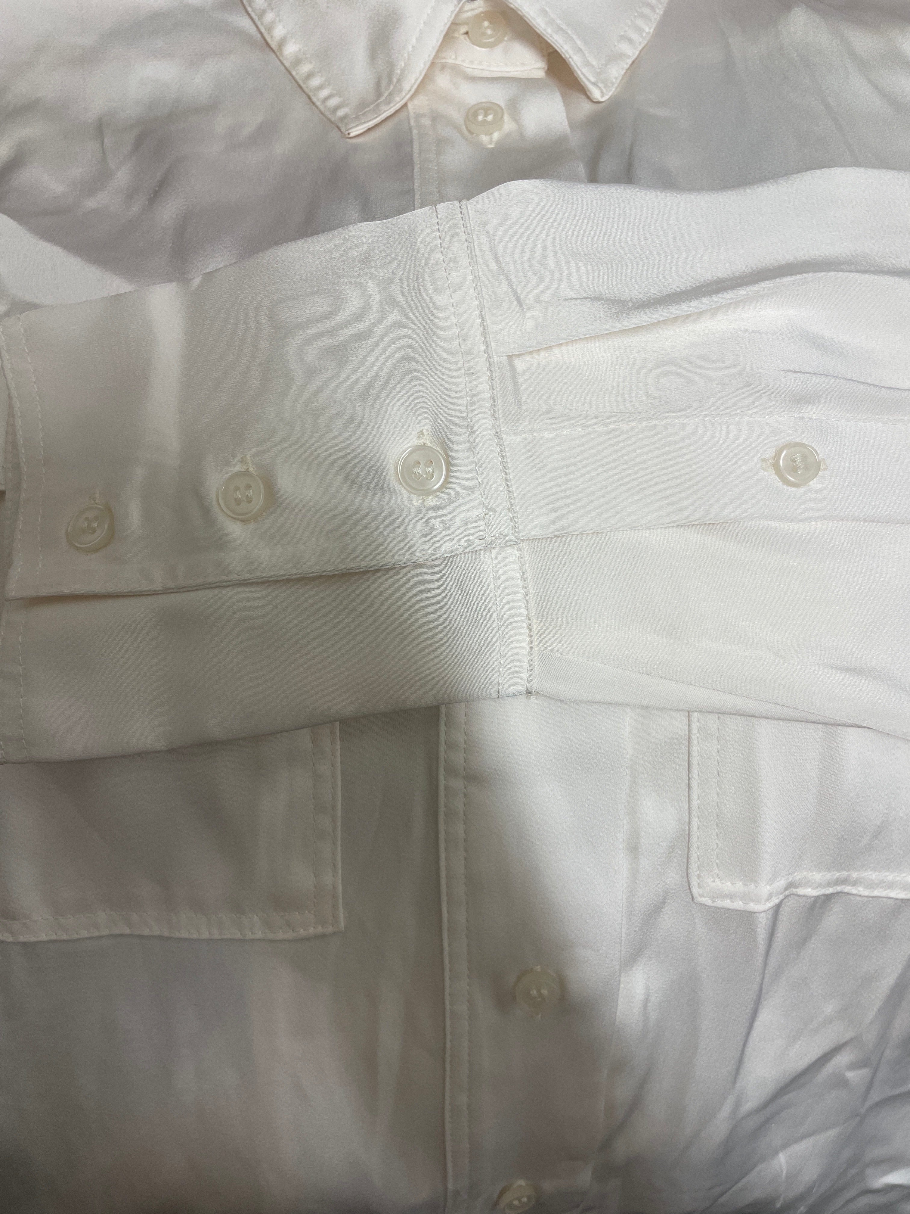 Rubynee  Vintage y2k H&M white regular fit linen long sleeve shirt