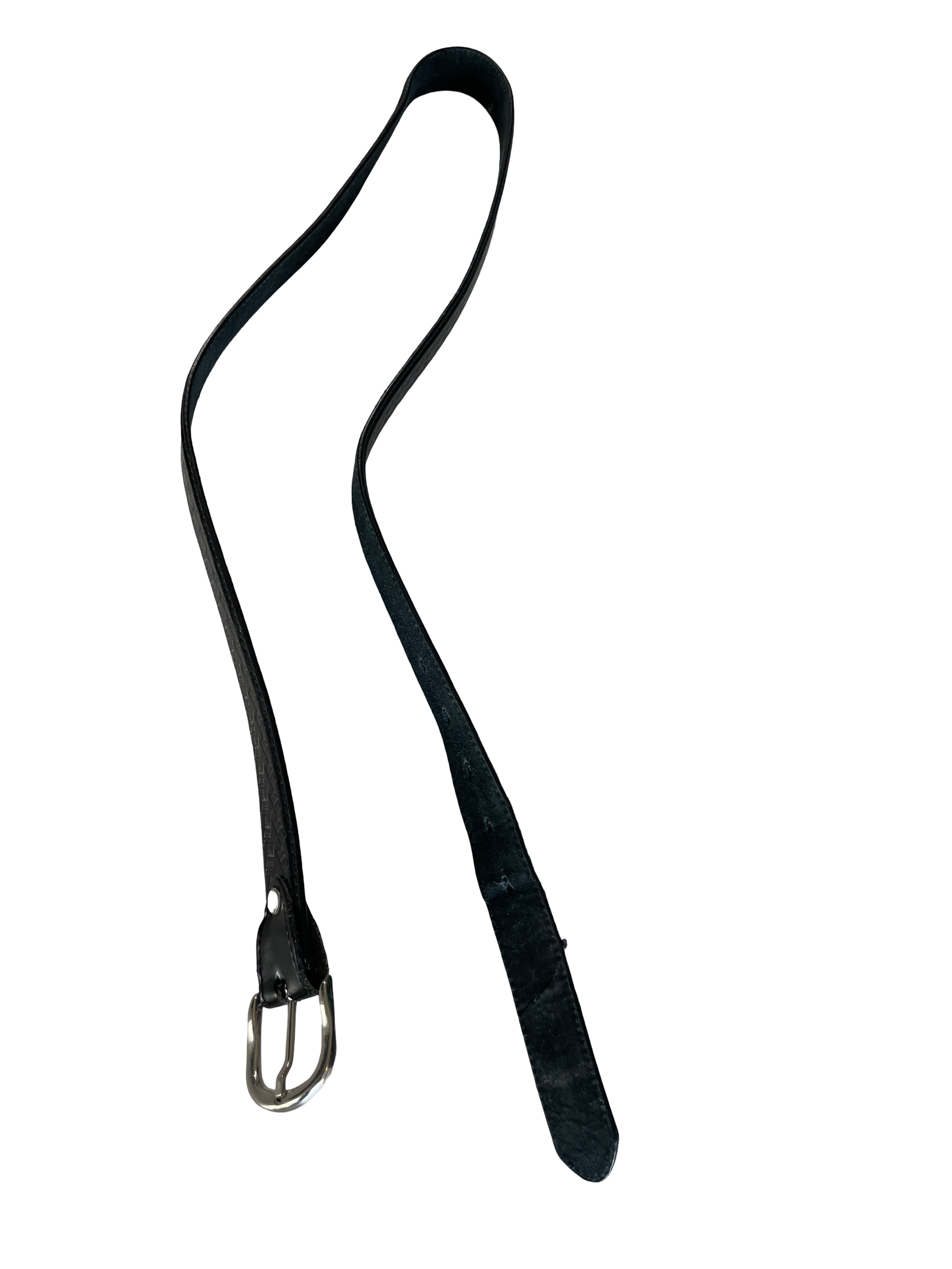 Men's Vintage Leather Jeans Belt Black L48 (Est Size L-XL) SKU 5273