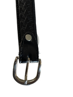Men's Vintage Leather Jeans Belt Black L48 (Est Size L-XL) SKU 5273