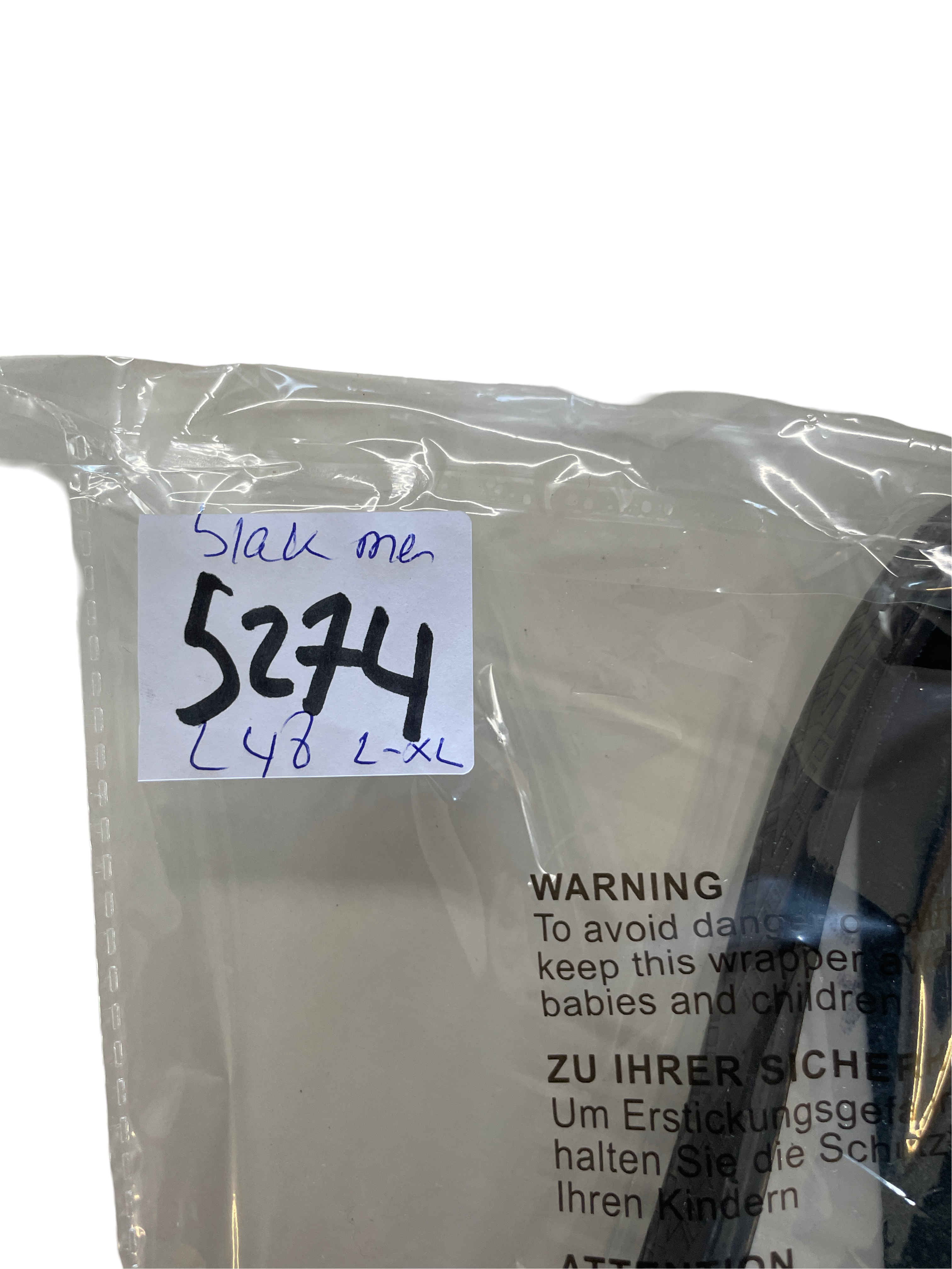 Men's Vintage Leather Jeans Belt Black L48 (Est Size L-XL) SKU 5273