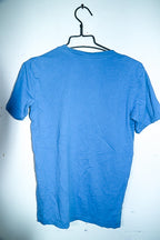 Vintage men Stanley graphics organic cotton blue short sleeve tees XS|L25W18|SKU 6610