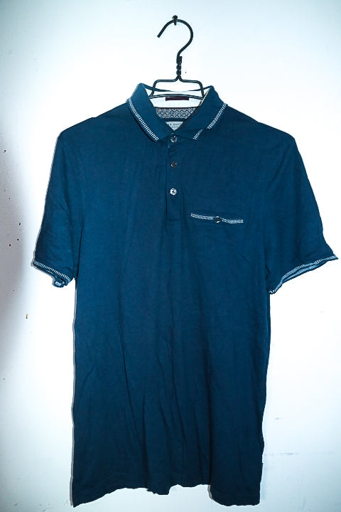 Vintage men Ted Baker London navy short sleeve polo in M|L27 W21|SKU 6611