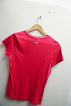 Vintage pink puma classic logo print medium tshirt