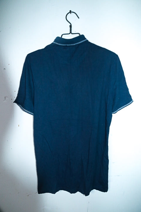 Vintage men Ted Baker London navy short sleeve polo in M|L27 W21|SKU 6611