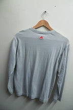 Vintage full sleeve grey mens printed Adidas medium tshirt