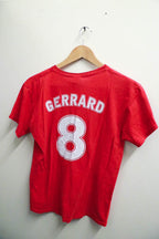 Vintage Steven Gerrard red print medium tees with Gerrard 8 print at the back