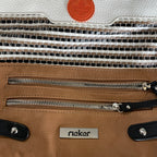 Women’s Rieker Shoulder Bag | Rieker H1346-20 Cross Over Bag - Tan/White L12 W12 SKU 5277