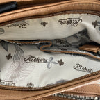 Women’s Rieker Shoulder Bag | Rieker H1346-20 Cross Over Bag - Tan/White L12 W12 SKU 5277
